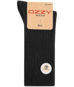 Resim Ozzy Socks Kışlık Siyah Erkek Lambswool Yünlü Uyku Çorabı Soft Touch 1 Çift Siyah 