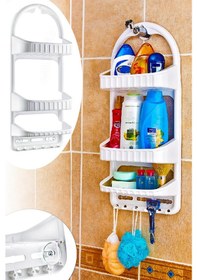 Resim Banyo Düzeni İçin Duşa Asılabilir Şampuanlık - Shower Caddy 