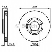 Resim 0986478166 Disk Aynası Ön Ford Transıt T15 190 Otosan 270 * 