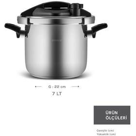 Resim Karaca Marsilya İndüksiyon Tabanlı Düdüklü Tencere 7 Lt 