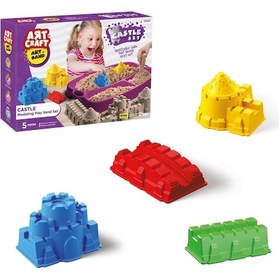 Resim Art Sand Kale Kum Seti 600 Gr. - Oyun Kumu Seti - Kinetik Kum Seti - Natural Kum - Doğal Kum Renkli 