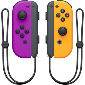 Resim Nintendo Switch joy con Controller(Neon Purple/Neon Orange) 