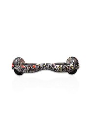 Resim CityMate Elektrikli Kaykay Scooter Hoverboard 6.5 Inch Siyah Beyaz Desenli Akıllı Dengeli -d14 