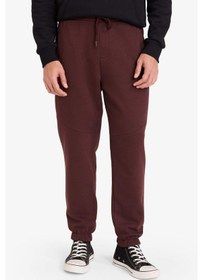 Resim Defacto Regular Fit Beli Bağcıklı İçi Yumuşak Tüylü Paçası Lastikli Baskılı Fermuar Cepli Eşofman Altı Y5511az25aubr230 Bordo-br230 