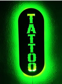 Resim Tattoo Dövme Led Işıklı Ahşap Tablo Tabela (540026509) 