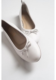 Resim Luvishoes Cilt Kadın Babet Ayakkabı 01 Beyaz 