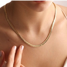 Resim Sembol Gold 14 Ayar Altın Gurmet Zincir Kolye 5 MM 45 CM 