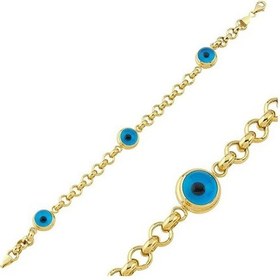 Resim Altın Nazar Boncuğu Bileklik - 722000020084 Altın 