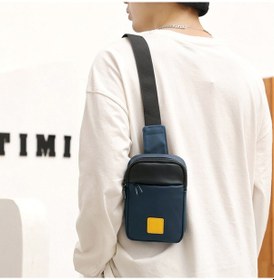 Resim Vkemall Erkek Nylon Casual Askılı Göğüs Çantası - Lacivert 19x13x4cm, 150g Koyu Mavi 