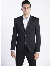 Resim Sposo 5109 Dar Kalıp Yarım Astarlı Siyah Erkek Blazer Ceket Siyah 
