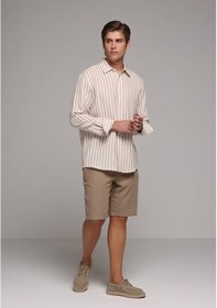 Resim Colin's Colins Regular Fit Orta Bel Düz Erkek Kahverengi Şort Cl1080006 Q1.v2 Cml Camel 