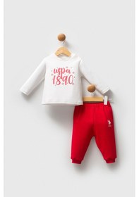 Resim U.s. Polo Assn Kız Bebek Kırmızı Takım Kırmızı 