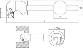Resim S Sistem - ISO SVXBR/L 52° İç Çap Torna Kalemi 