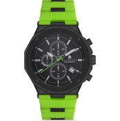 Resim Navimarine Hh03 Chronograph Silikon Yeşil Erkek Kol Saati Gri 