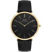 Resim Rms Zeitmeister Rms.1.ag1532.05 Deri Kordonlu Kristal Camlı Suya Dayanıklı Siyah Erkek Kol Saati 