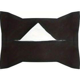 Resim Dream011 Tesla Model 3 Y İçin Siyah Pvc Deri Konsol Desteği Ve Mendillik Saklama Çantası 