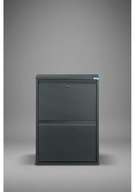 Resim Lıccıa Metal Ayakkabılık 2 Li Kilitli Model Antrasit 