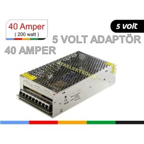 Resim Ata Elektronik KALIN KASA - 5 VOLT 40 AMPER KAYAN YAZI LED TABELA REKLAM PANOSU ADAPTÖRÜ 5V 40A 200W 