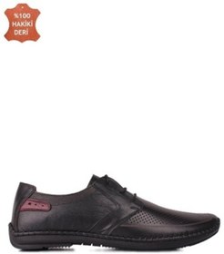 Resim Fitbas 914376 014 Erkek Siyah Deri Büyük Numara Ayakkabı 