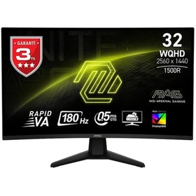 Resim MSI MAG 32CQ6F 31.5" 0.5 Ms 180 Hz 2K WQHD Adaptive Sync Rapid VA Oyuncu Monitör 