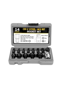 Resim Xindoker 14 Parçalı 1/2in Krom Vanadyum Çelik Anahtar Takımı - Otomotiv Ve Makine Tamiri İçin Profesyonel Set 