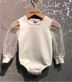 Resim ŞAPKAKİDS Kız Bebek Ribana Kolları Tül Tek Üst 