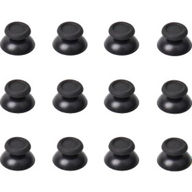 Resim Padalink 12 Adet Siyah Ps4 Kolu Joystick Kapağı - Mushroom Head Oynatıcı Buton Korumalı 3d Kolu Takımı 