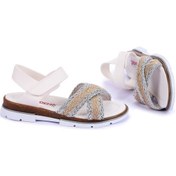 Resim Kiko Kids Şb 2843-47 Orto Pedik Kız Çocuk Sandalet Terlik Beyaz - (479422336) Beyaz 