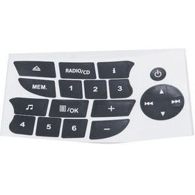 Resim Tenfowee Renault Clio Rs 2009-2011 İçin Siyah Ses Düğmesi Onarım Çıkartmaları - Tz-11 