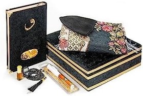 Resim İhvan Online Kuranı Kerim - Özel Kadife Kaplı Sandık - İsim Baskılı - Dini Hediyelik Set 