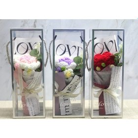 Resim Tekli El Örgüsü Gül Buketi 