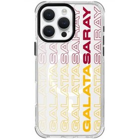Resim Galatasaray iPhone 16 Uyumlu Dikey Metin Telefon Kılıfı Kırmızı 