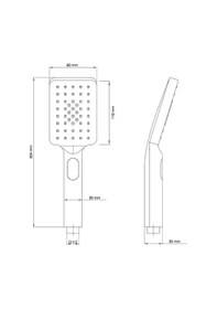 Resim Yapıtaşı Yt286 Star Banyo Duş Başlığı Butonlu 3fonksiyonlu Krom 