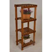 Resim Wooden City Retro Ayakkabılık Banyo Rafı Saksılık 4 Katlı 