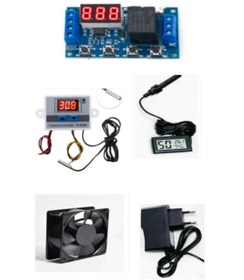 Resim diasithalat 5 Li Set Kuluçka Makinesi Termostadı, Zaman Modülü, Kuluçka Fanı, Kuluçka Nem Ölçer, Adaptör 