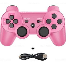 Resim Sony Ps3 Denetleyici Desteği Bluetooth Playstation 3 Joystick İçin Kablosuz K Pink 