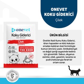 Resim OneVet Kedi Koku Giderici Çilek Kokulu 15 x 25 gr - 15 X 25 Gr 