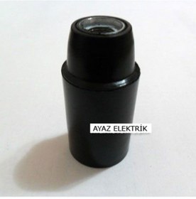 Resim Marketcik Siyah Plastik E14 Duy Dekoratif Standart Avize Duyu 