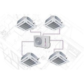 Resim Fujiplus FPMD-42 42000 BTU 1 Dış + 4 İç Ünite 12000 + 12000 + 12000 + 12000 BTU Kaset Tipi Multi Klima 