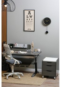 Resim Sirius Basic Yükseklik Ve Eğim Ayarlı, Çekmeceli Bilgisayar Ve Oyuncu Masası, Ofis Ve Çalışma Masası Gri 