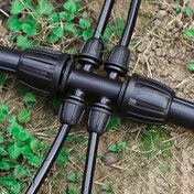 Resim 10 adet 1/2 inçten 1/4 inçe Bahçe Sulama Sistemi Boru İklimlendirme Aksesuarları (1/2 İnç ID x 0.60 İnç - 0.63 İnç OD), Bahçe, Veranda, Çim ve Tarımsal Sulama için Güvenli Tişört Bağlantısı (Çift Kilit Altı Kanal) 