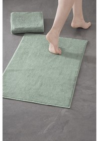 Resim Pana Bathmat 303 - Yeni Trend, 50x75cm. 2ad. Premium Ayak Havlusu / Banyo Paspas Seti Yeşil 