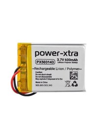 Resim Power-xtra Px503143 - 3.7v 600 Mah Li-polymer Pil - Devreli 