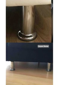 Resim 2 Adet Vidalı Metal Baza Ayağı 10 Cm Kanepe-koltuk Ayağı Metal Ayak Gri Diğer 