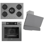 Resim Steamrt & Fryart Serisi Buharlı Pişirme Gri Ankastre Set (RS038 - XE64CPR - D082) Ferre