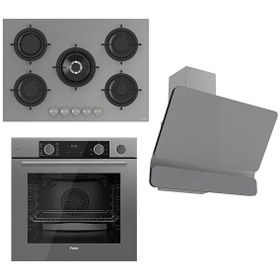 Resim Steamrt & Fryart Serisi Buharlı Pişirme Gri Ankastre Set (RS038 - XE64CPR - D082) 