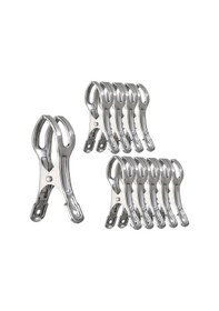 Resim Havlu Klipsleri 12'li Paket 5,5 İnç Paslanmaz Çelik Rüzgar Geçirmez Atlama 