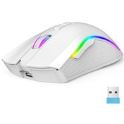 Resim Hxsj T69 4800dpı Rgb 2.4ghz Kablosuz Fare Beyaz Diğer 