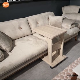 Resim Eliusta Tekerlekli C Yan Sehpa Ofis Sehpası Laptop Sehpası % 100 Mdf Koltuk Yanı Sehpa 