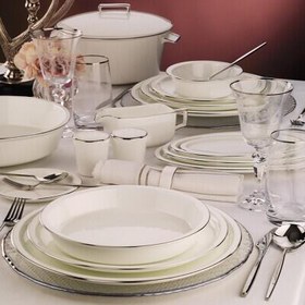 Resim Evaliza Alaia Platin 60 Parça 12 Kişilik Yemek Takımı 